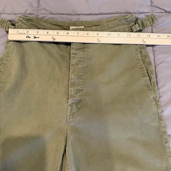 Mother "The Cinch Greaser" Killing Time Fatigue Green Pants Wide Leg Size 25 - Picture 12 of 16